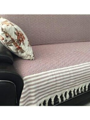Tr Pamuklu Koltuk Örtüsü Bordo 170 x 220