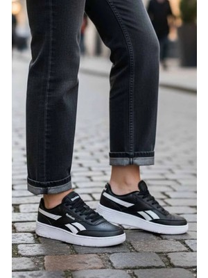 Reebok Kadın Siyah Günlük Sneaker Spor Ayakkabı Beyaz Tabanlı-C2