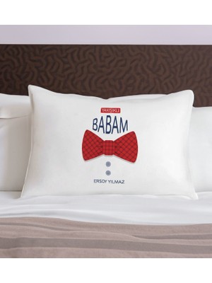 Bk Gift Kişiye Özel Baba Temalı Pamuklu Yastık Kılıfı-11 50X70CM, Babaya Hediye, Babalar Günü Hediyeleri