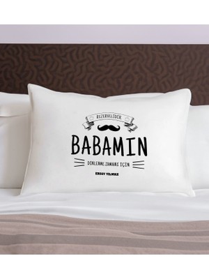 Bk Gift Kişiye Özel Baba Temalı Pamuklu Yastık Kılıfı-6 50X70CM, Babaya Hediye, Babalar Günü Hediyeleri