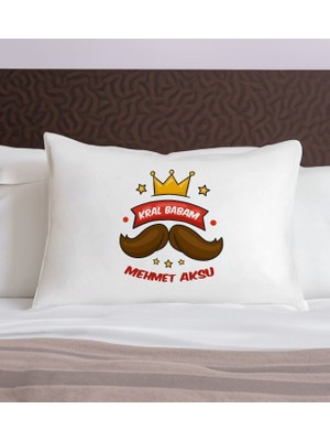 Bk Gift Kişiye Özel Baba Temalı Pamuklu Yastık Kılıfı-3 50X70CM, Babaya Hediye, Babalar Günü Hediyeleri