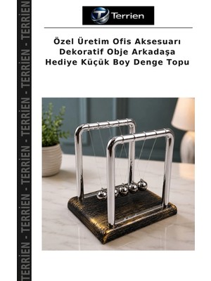 Terrien Özel Üretim Ofis Aksesuarı Dekoratif Obje Arkadaşa Hediye Küçük Boy Denge Topu