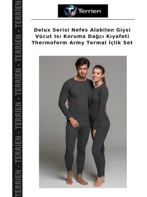 Terrien Delux Serisi Nefes Alabilen Giysi Vücut Isı Koruma Dağcı Kıyafeti Thermoform Army Termal Içlik Set