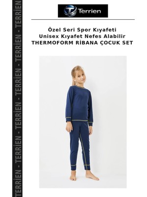 Terrien Özel Seri Spor Kıyafeti Unisex Kıyafet Nefes Alabilir Thermoform Ribana Çocuk Set