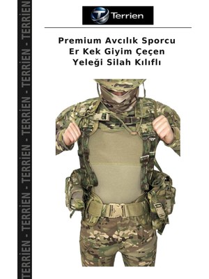Terrien Premium Avcılık Sporcu Er Kek Giyim Çeçen Yeleği Silah Kılıflı