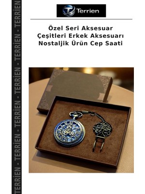 Terrien Özel Seri Aksesuar Çeşitleri Erkek Aksesuarı Nostaljik Ürün Cep Saati