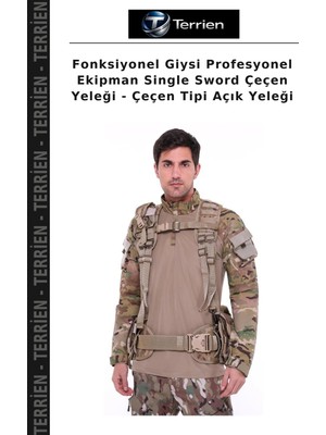 Terrien Fonksiyonel Giysi Profesyonel Ekipman Single Sword Çeçen Yeleği - Çeçen Tipi Açık Yeleği