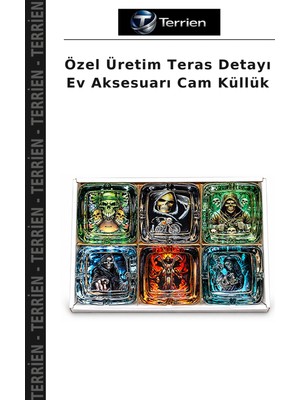 Terrien Özel Üretim Teras Detayı Ev Aksesuarı Cam Küllük
