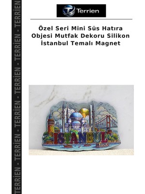 Terrien Özel Seri Mini Süs Hatıra Objesi Mutfak Dekoru Silikon Istanbul Temalı Magnet