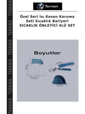 Terrien Özel Seri Isı Kesen Koruma Seti Sıcaklık Bariyeri Sıcaklık Önleyici 4lü Set