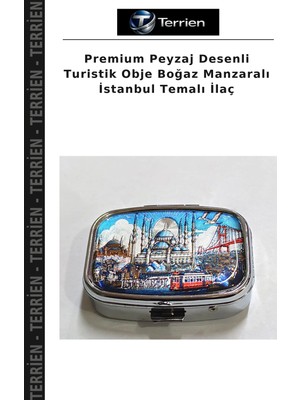 Terrien Premium Peyzaj Desenli Turistik Obje Boğaz Manzaralı Istanbul Temalı