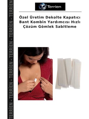 Terrien Özel Üretim Dekolte Kapatıcı Bant Kombin Yardımcısı Hızlı Çözüm Gömlek Sabitleme