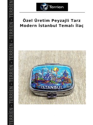 Terrien Özel Üretim Peyzajli Tarz Modern Istanbul Temalı