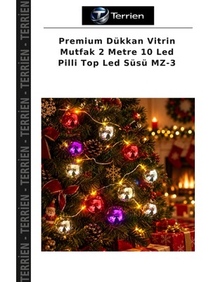 Terrien Premium Dükkan Vitrin Mutfak 2 Metre 10 LED Pilli Top LED Süsü Mz-3