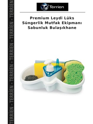 Terrien Premium Leydi Lüks Süngerlik Mutfak Ekipmanı Sabunluk Bulaşıkhane
