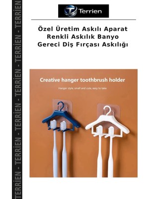 Terrien Özel Üretim Askılı Aparat Renkli Askılık Banyo Gereci Diş Fırçası Askılığı