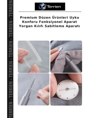 Terrien Premium Düzen Ürünleri Uyku Konforu Fonksiyonel Aparat Yorgan Kılıfı Sabitleme Aparatı