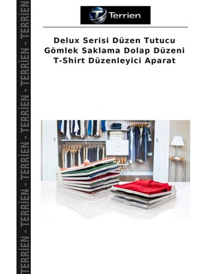 Terrien Delux Serisi Düzen Tutucu Gömlek Saklama Dolap Düzeni T-Shirt Düzenleyici Aparat