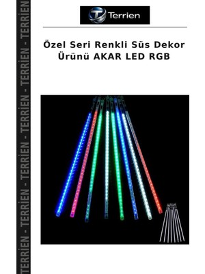Terrien Özel Seri Renkli Süs Dekor Ürünü Akar LED Rgb