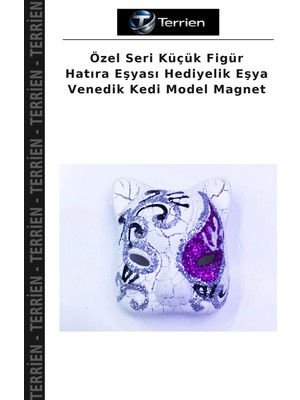 Terrien Özel Seri Küçük Figür Hatıra Eşyası Hediyelik Eşya Venedik Kedi Model Magnet