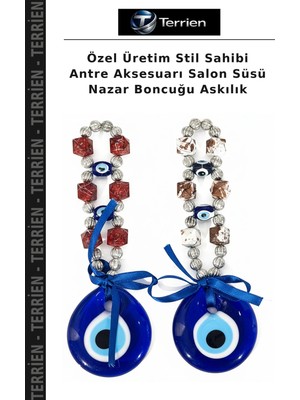 Terrien Özel Üretim Stil Sahibi Antre Aksesuarı Salon Süsü Nazar Boncuğu Askılık