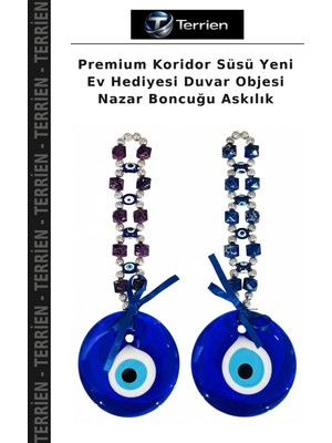 Terrien Premium Koridor Süsü Yeni Ev Hediyesi Duvar Objesi Nazar Boncuğu Askılık