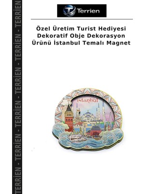Terrien Özel Üretim Turist Hediyesi Dekoratif Obje Dekorasyon Ürünü Istanbul Temalı Magnet