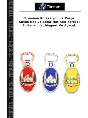 Terrien Premium Koleksiyonluk Parça Küçük Hediye Şehir Hatırası Yöresel Sultanahmet Magnet ve Açacak
