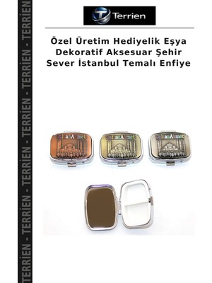 Terrien Özel Üretim Hediyelik Eşya Dekoratif Aksesuar Şehir Sever Istanbul Temalı Enfiye