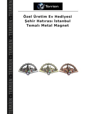 Terrien Özel Üretim Ev Hediyesi Şehir Hatırası Istanbul Temalı Metal Magnet