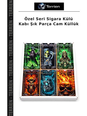 Terrien Özel Seri Sigara Külü Kabı Şık Parça Cam Küllük