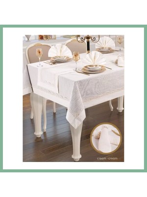 Bşk Virgo Liana Krem-Krem 12 Kişilik 26 Parça 155 × 220 Cmsofra Seti BSK2026