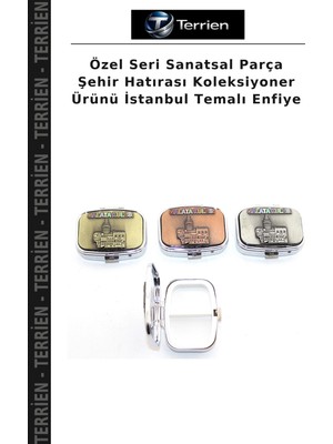 Terrien Özel Seri Sanatsal Parça Şehir Hatırası Koleksiyoner Ürünü Istanbul Temalı Enfiye