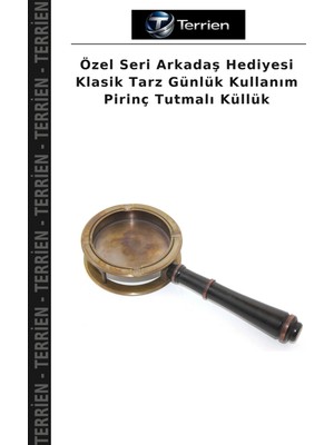 Terrien Özel Seri Arkadaş Hediyesi Klasik Tarz Günlük Kullanım Pirinç Tutmalı Küllük