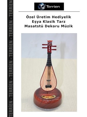 Terrien Özel Üretim Hediyelik Eşya Klasik Tarz Masatstü Dekoru Müzik