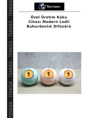 Terrien Özel Üretim Koku Cihazı Modern Ledli Buhurdanlık Difüzörü