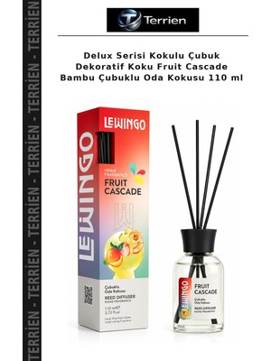 Terrien Delux Serisi Kokulu Çubuk Dekoratif Koku Fruit Cascade Bambu Çubuklu Oda Kokusu 110 ml