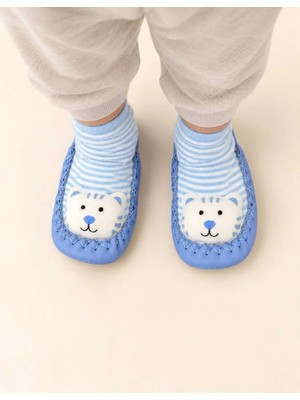 Minissa Baby Kids Çarık Çorap Kaymaz Taban Deri Bebek Çocuk Patiği