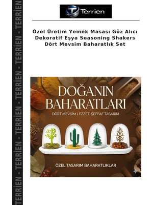 Terrien Özel Üretim Yemek Masası Göz Alıcı Dekoratif Eşya Seasoning Shakers Dört Mevsim Baharatlık Set