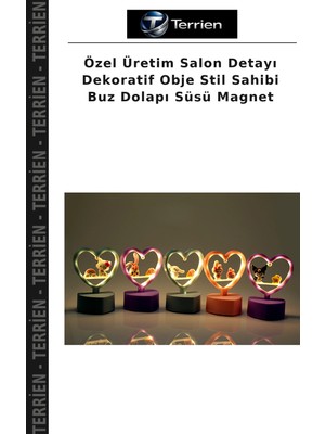 Terrien Özel Üretim Salon Detayı Dekoratif Obje Stil Sahibi Buz Dolapı Süsü Magnet