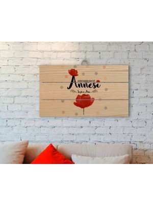 BK Gift Kişiye Özel Dünyanın En Iyi Annesi Tasarımlı Otantik Ahşap Palet Tablo-10
