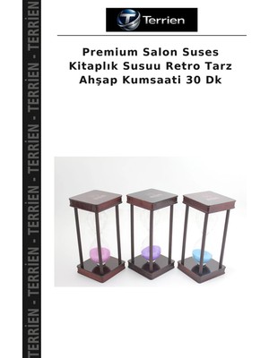 Terrien Premium Salon Suses Kitaplık Susuu Retro Tarz Ahşap Kumsaati 30 Dk