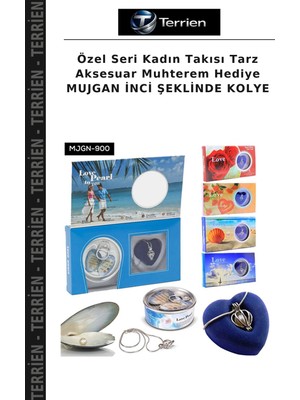 Terrien Özel Seri Kadın Takısı Tarz Aksesuar Muhterem Hediye Mujgan Inci Şeklinde Kolye