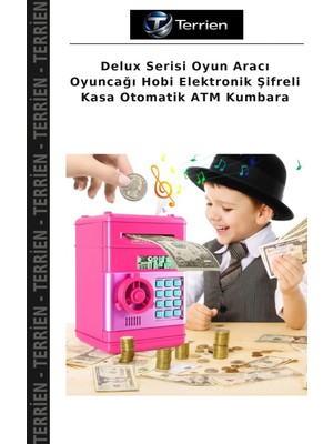 Terrien Delux Serisi Oyun Aracı Oyuncağı Hobi Elektronik Şifreli Kasa Otomatik Atm Kumbara