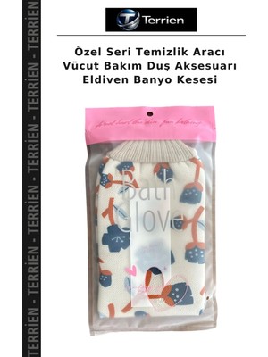 Terrien Özel Seri Temizlik Aracı Vücut Bakım Duş Aksesuarı Eldiven Banyo Kesesi