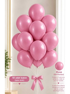 Partixa Latex Balon Seti 10'lu- Rose/gül Kurusu