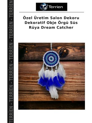 Terrien Özel Üretim Salon Dekoru Dekoratif Obje Örgü Süs Rüya Dream Catcher