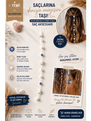 Tutu Tasarım Saç Boncuğu Hair Jewerly