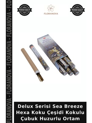 Floranova Delux Serisi Sea Breeze Hexa Koku Çeşidi Kokulu Çubuk Huzurlu Ortam