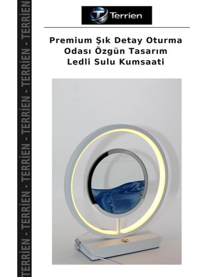 Terrien Premium Şık Detay Oturma Odası Özgün Tasarım Ledli Sulu Kumsaati